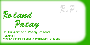 roland patay business card